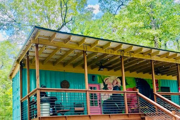 Outdoor living space is what it’s all about in the Ozarks.  With a deck like this, why go inside? 