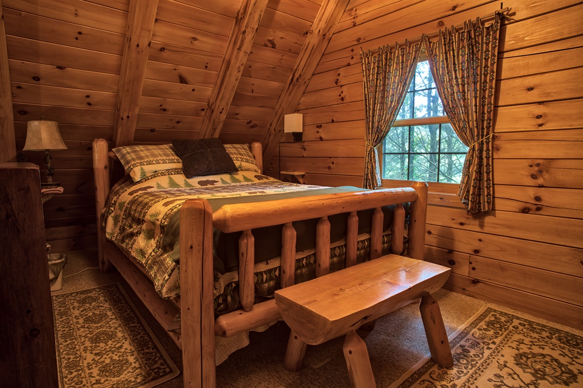 Enjoy a restful night's sleep on our queen size bed.