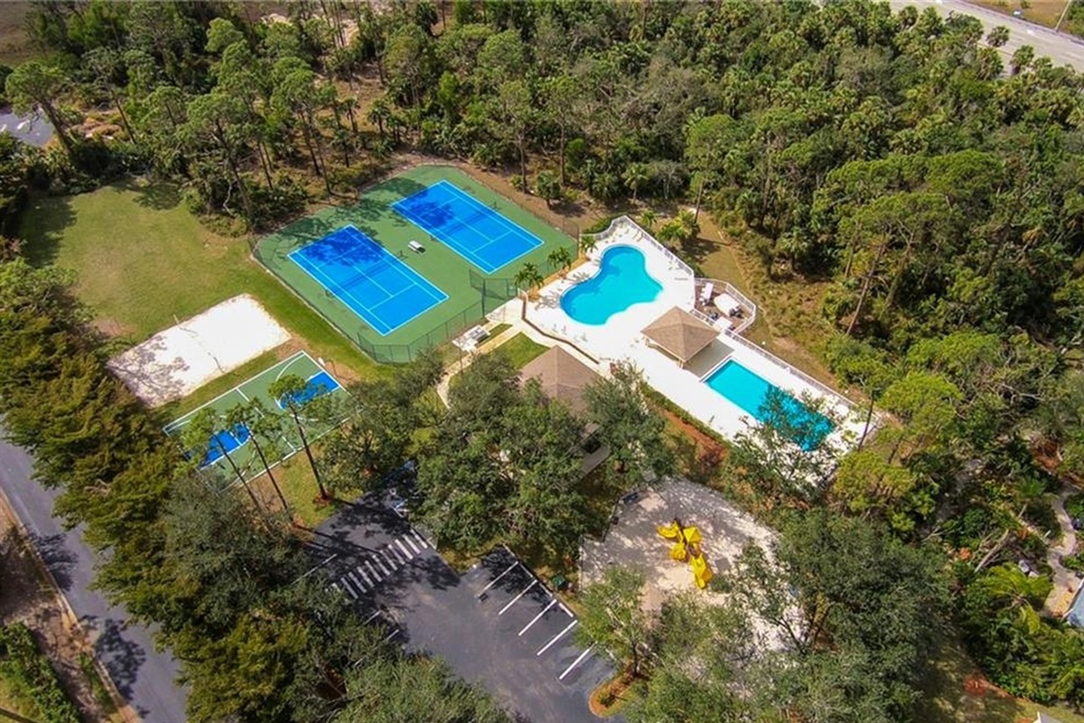 Aerial shot of the Community Centre