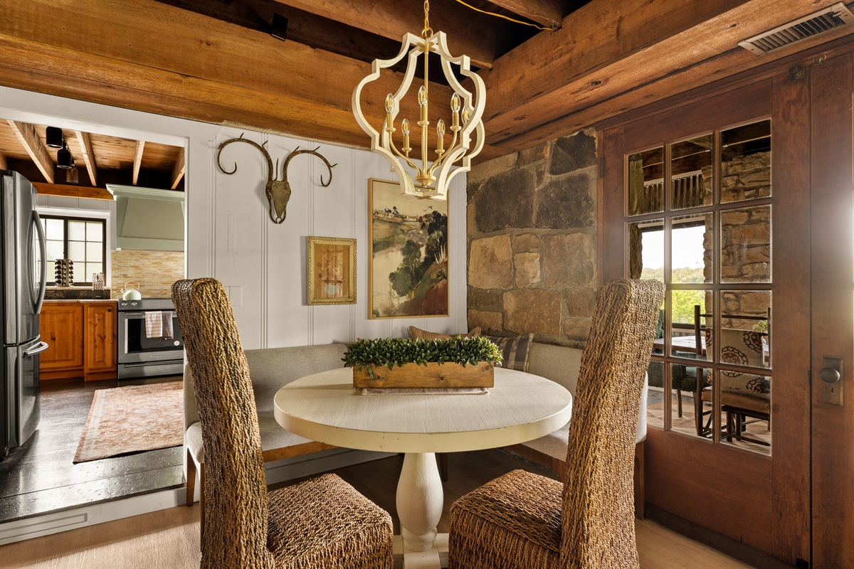 An intimate spot for meals, conversation, and slow mornings.