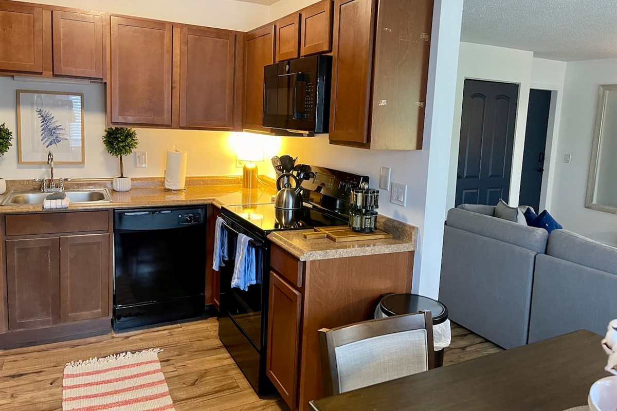 Fully equipped kitchen