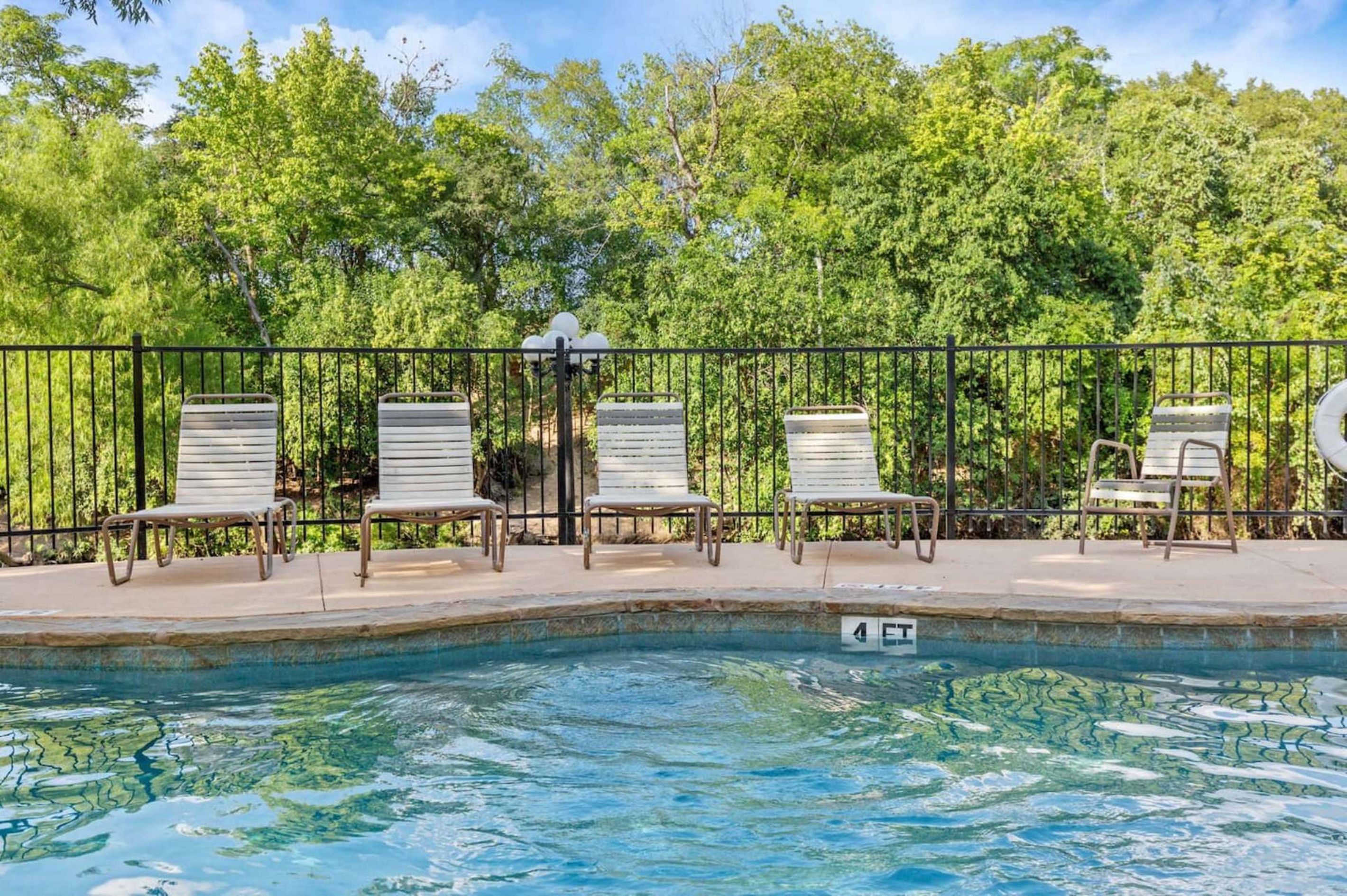 Chairs and Loungers available in pool area