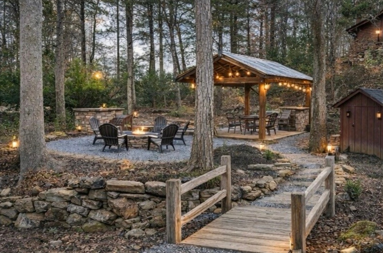 Access to firepit area