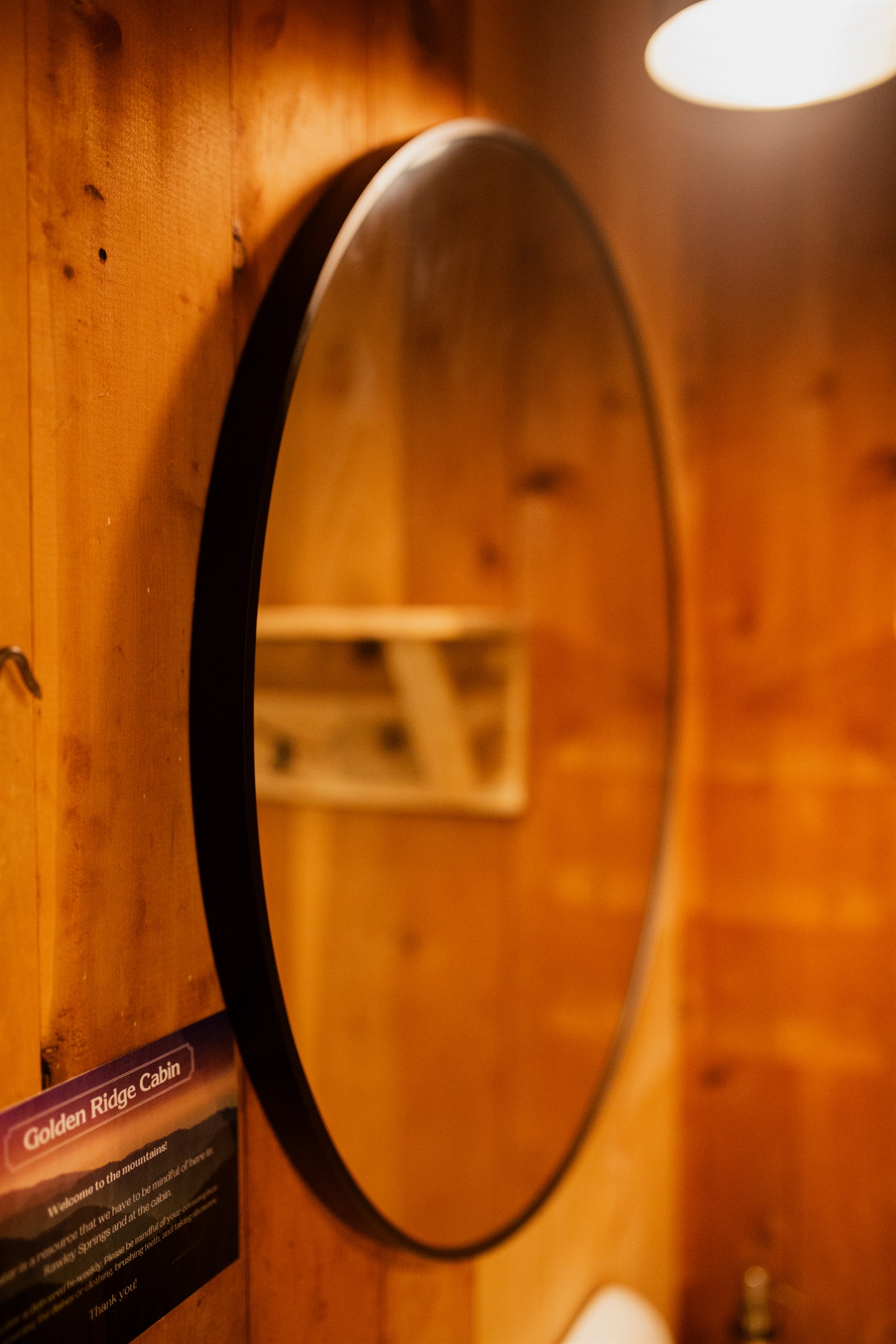 bathroom mirror detail