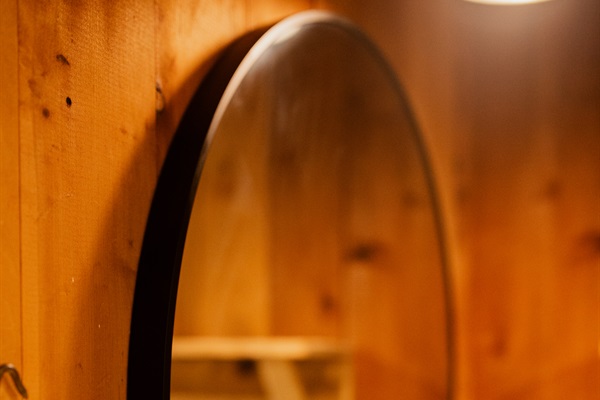 bathroom mirror detail