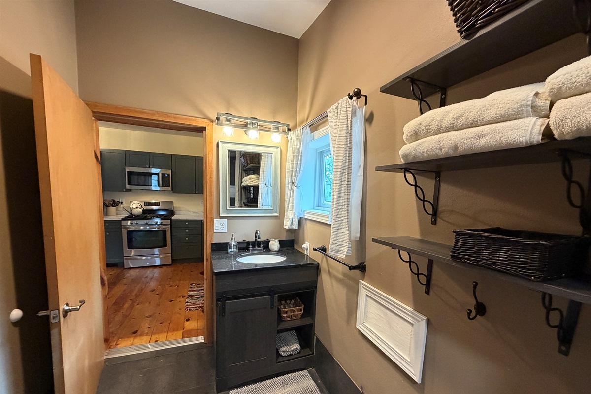 We provide towels, shampoo, conditioner and soaps.