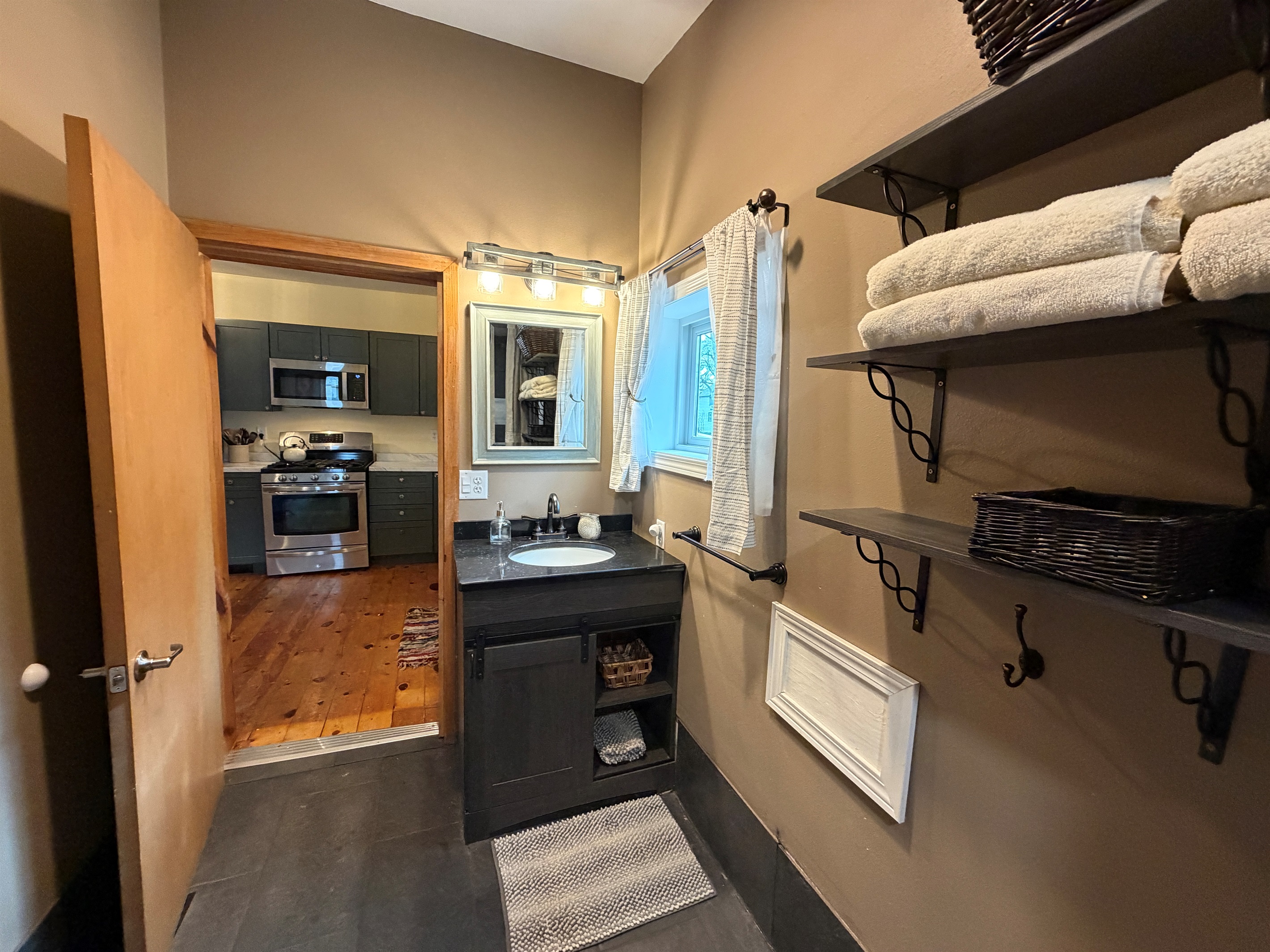 We provide towels, shampoo, conditioner and soaps.