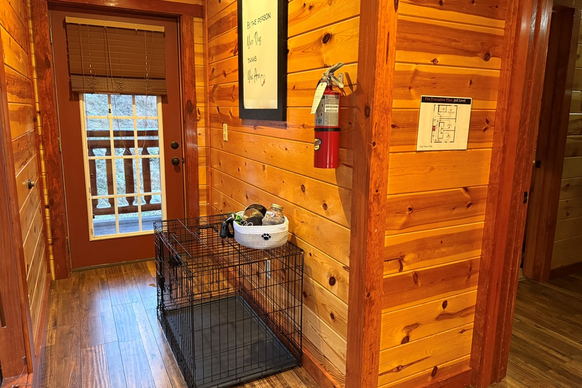 Even your fur baby will enjoy a private nook with treats, leashes, bowls and more.