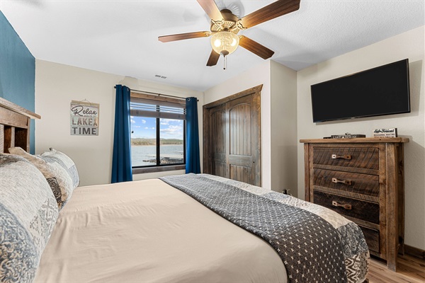 Master bedroom has a sound machine for your comfort