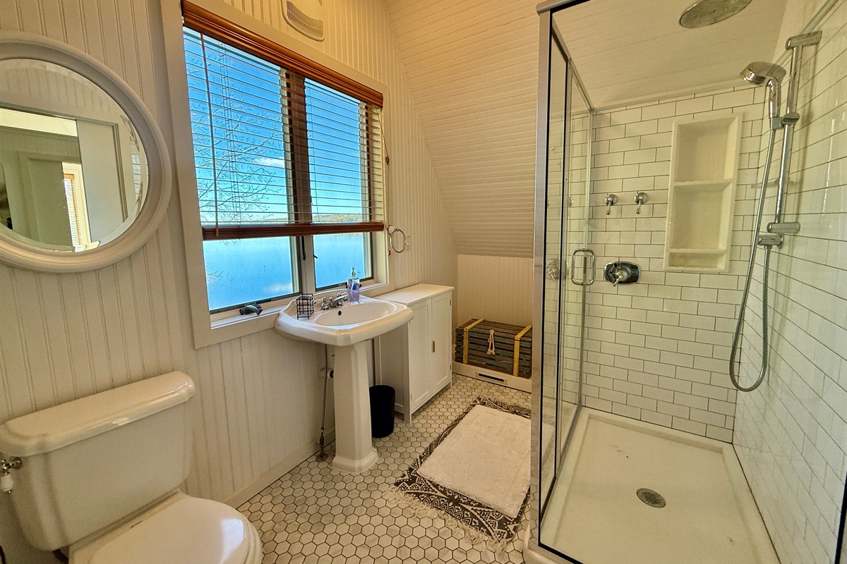 Large Bathroom, Step in Shower with Rainhead