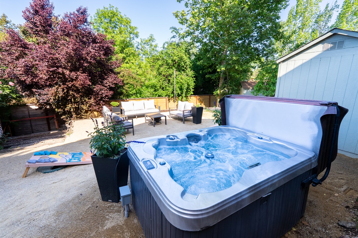 Your private outdoor oasis for relaxing soaks and good company.