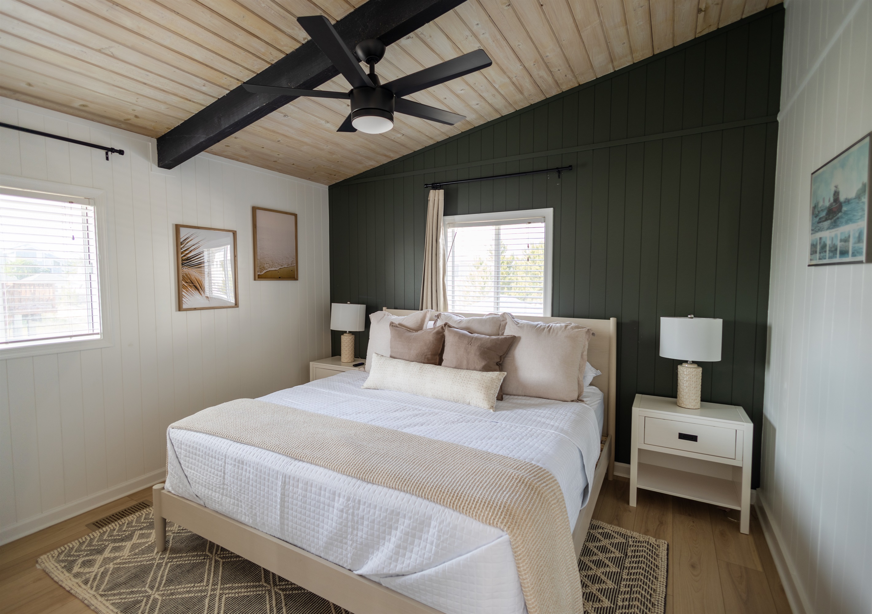 Bedroom1: King memory foam bed