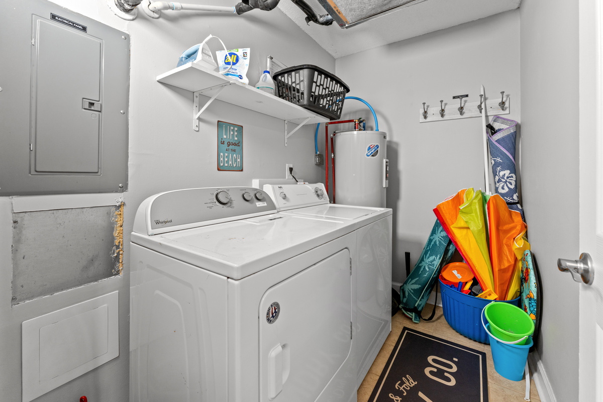 Washer and Dryer plus a few beach supplies