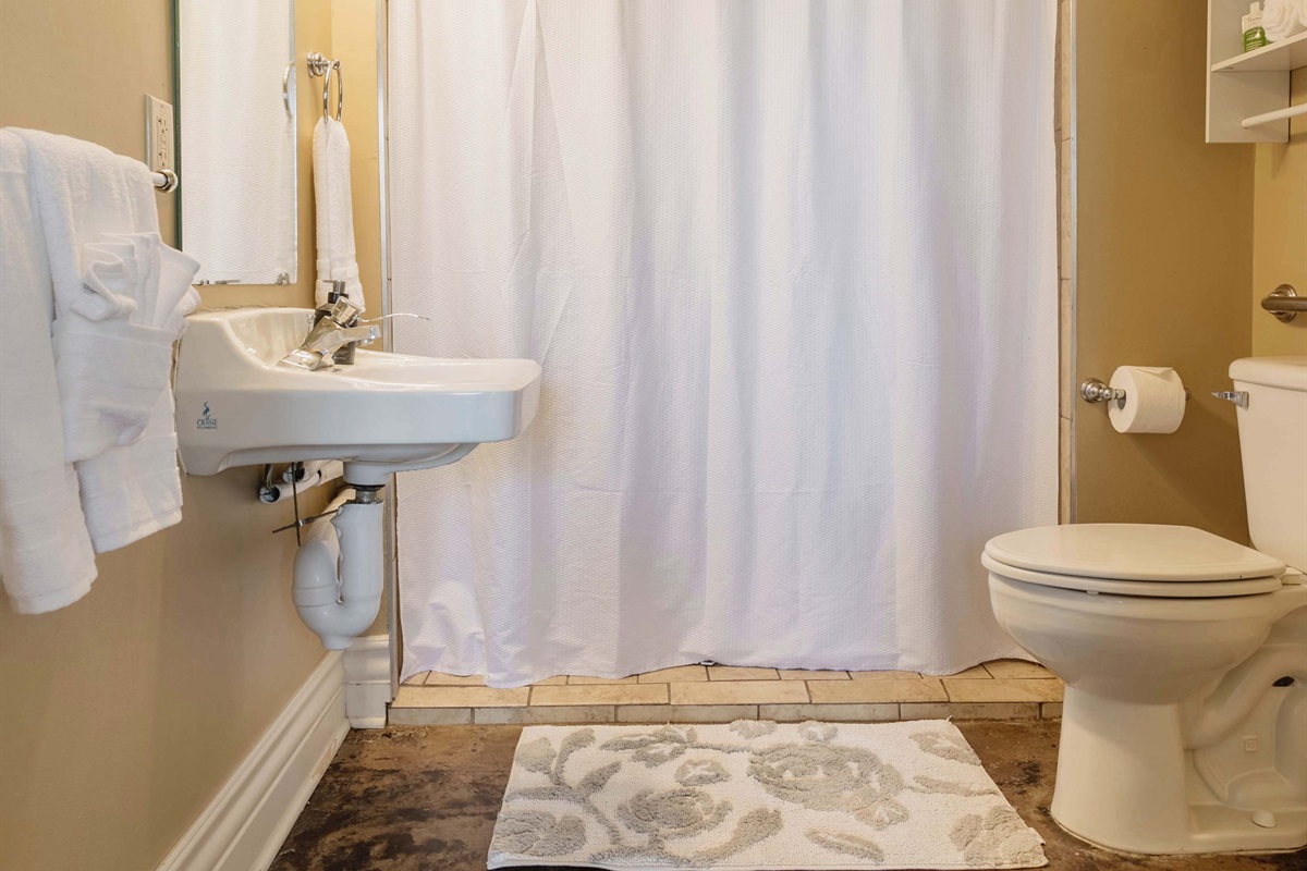 Full Ensuite Bathroom with large shower