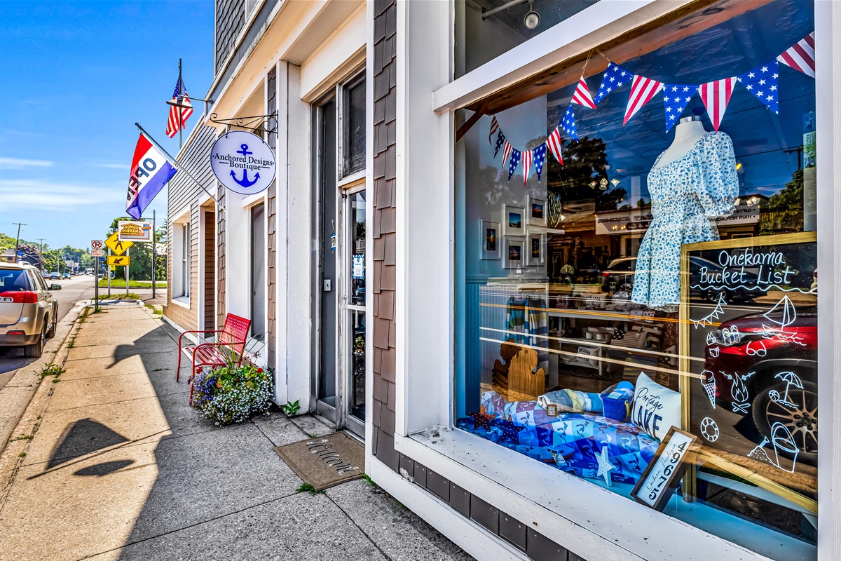 shopping downtown Onekama