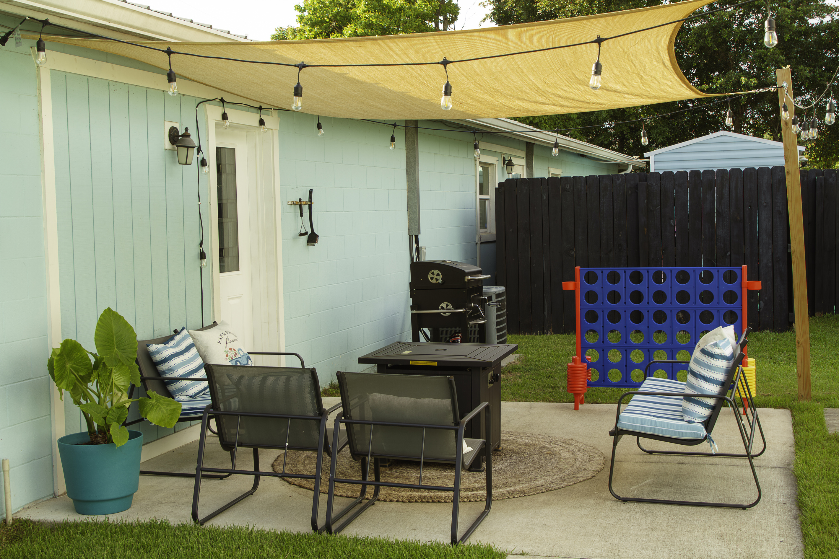 A view of the back Patio