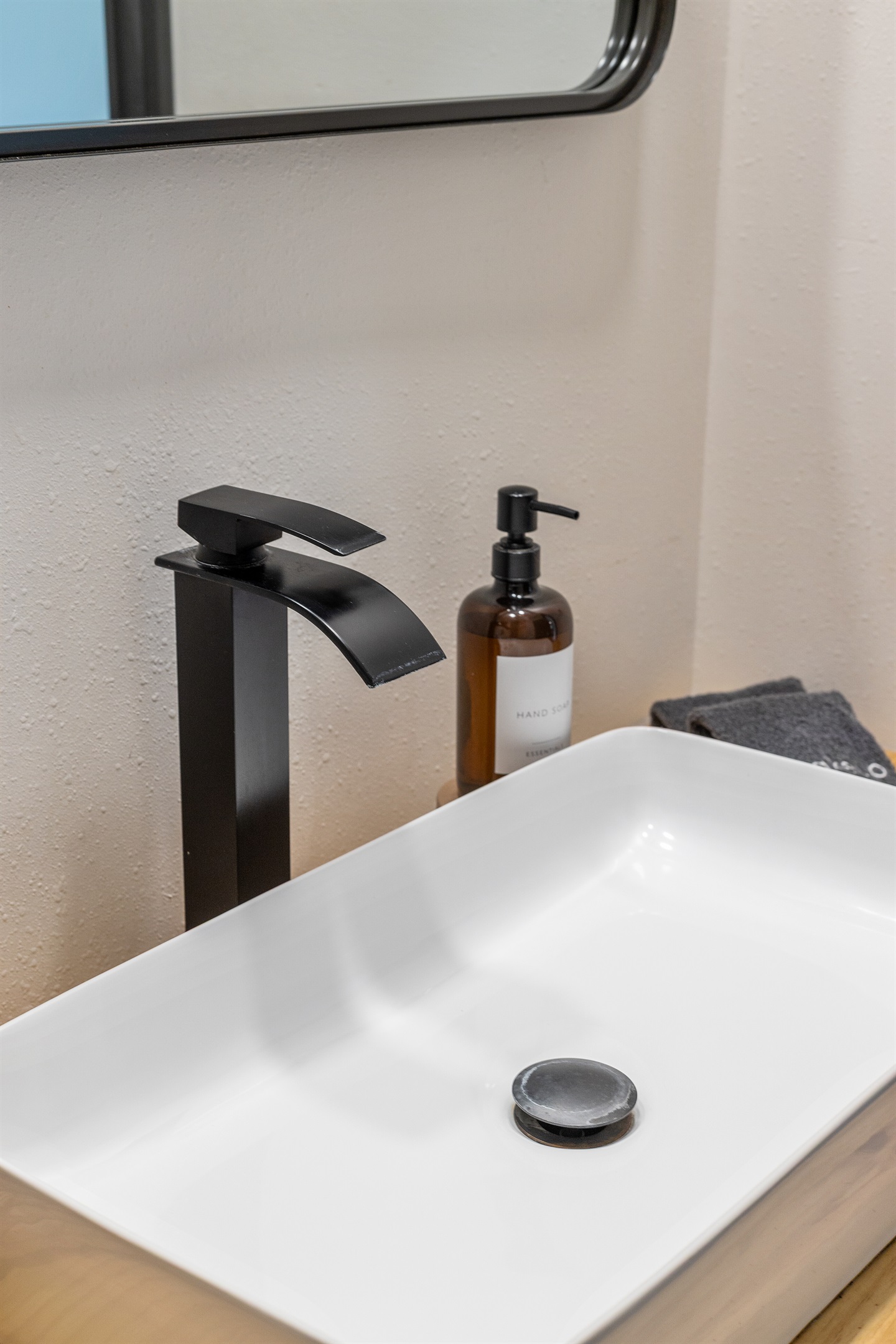 A clean, inviting bathroom with thoughtful touches for a comfortable stay.