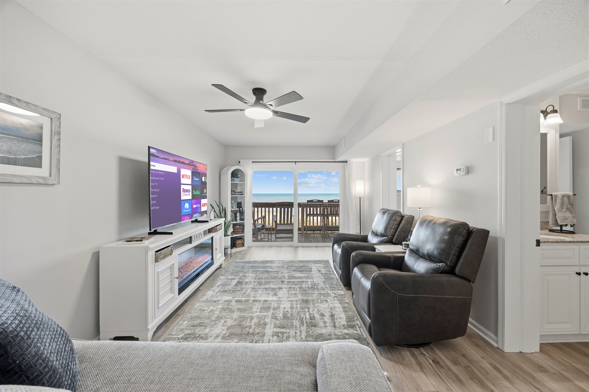 Comfortable living room with a great view!