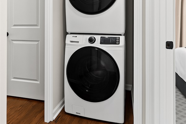 In-unit washer and dryer for your convenience—perfect for extended stays or post-lake adventures.