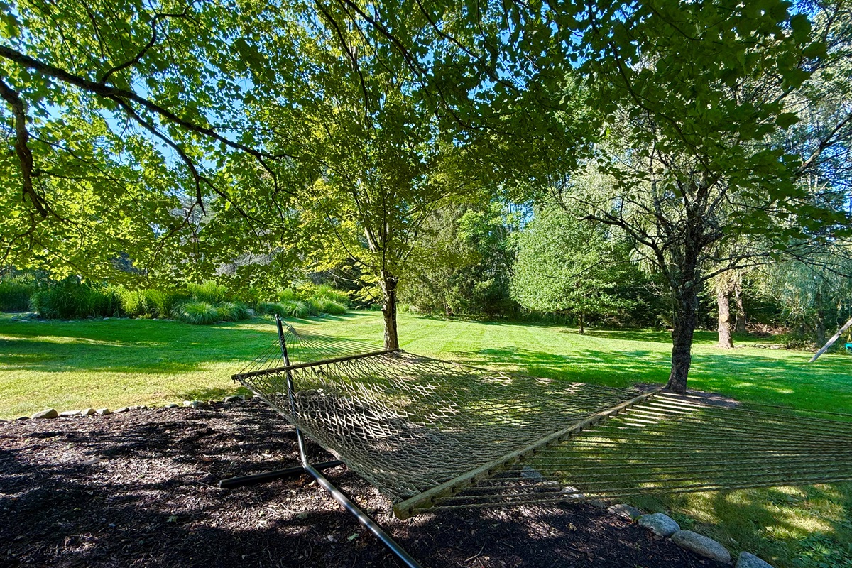 Hammock shaded under the tree