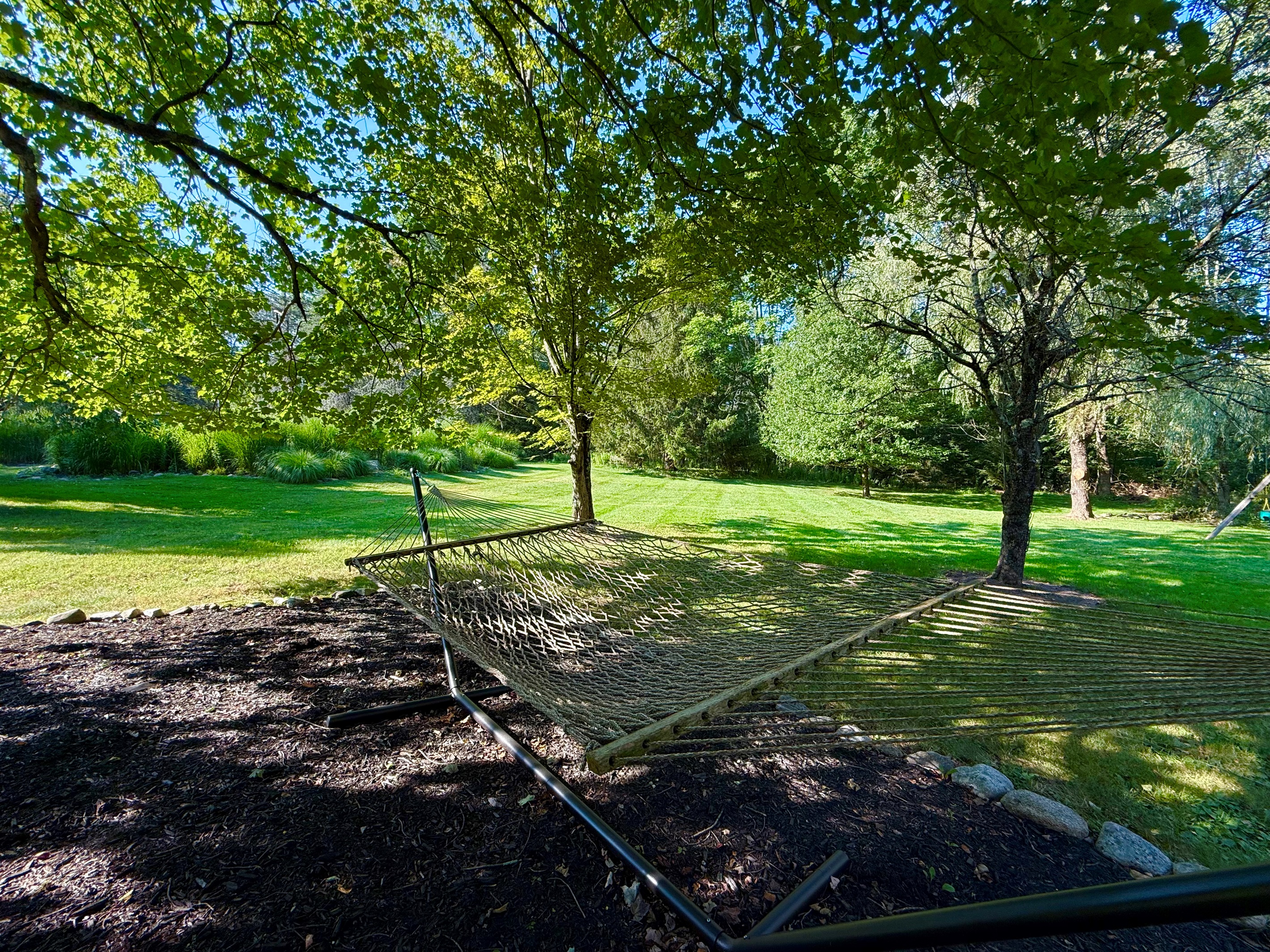 Hammock shaded under the tree