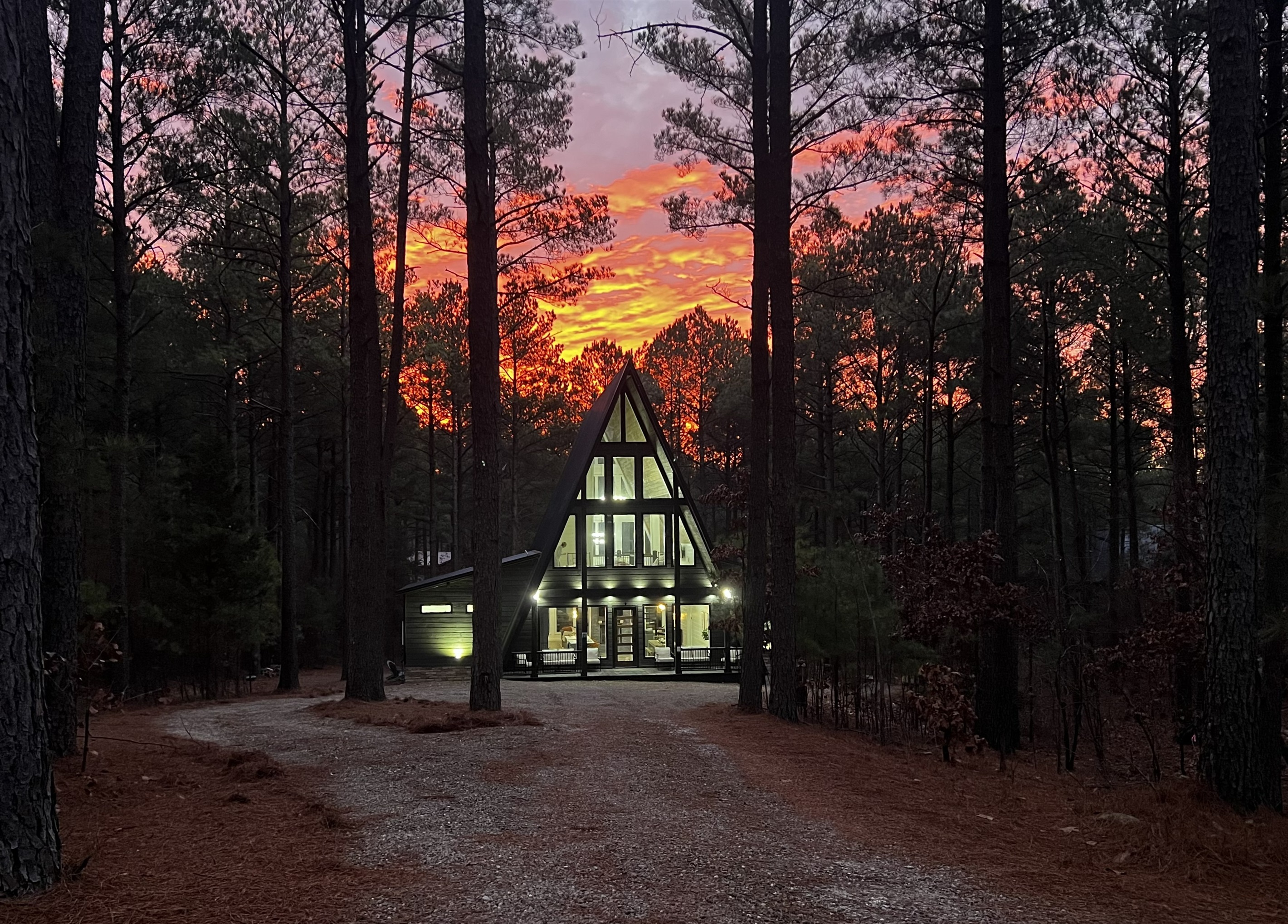 Honey I'm Home Cabin at Sunrise