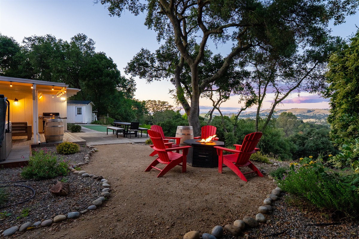 Fireside chats and valley views, the ultimate way to end your day.