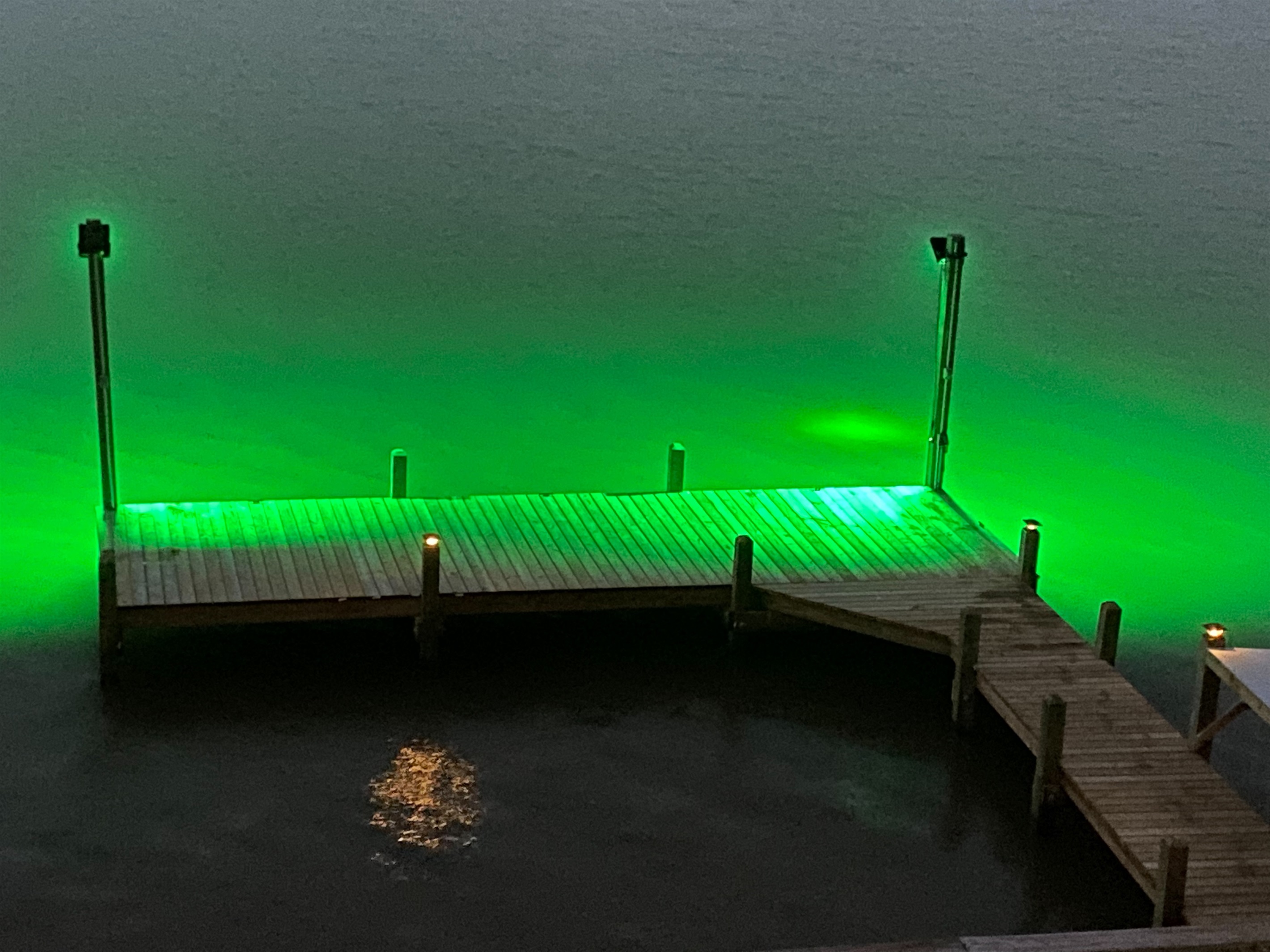 New pier January 2022, complete with Fishing lights for night fishing!