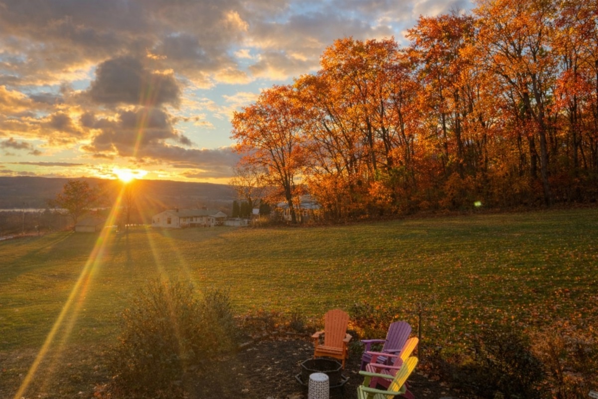 Hilltop views around the fire pit