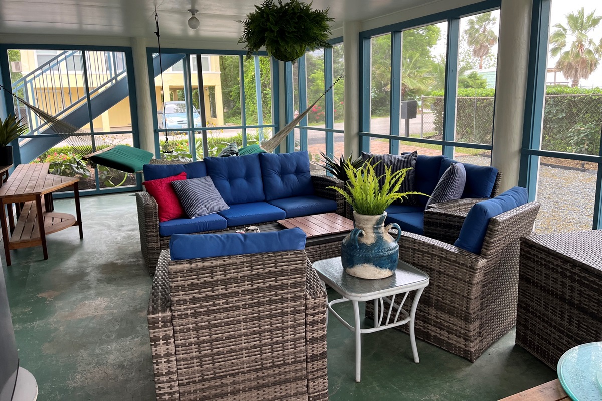Veranda Seating with smart TV
