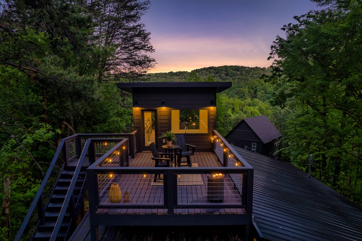 Terrace for sunsets, sunrise or stargazing - or anytime for a getaway