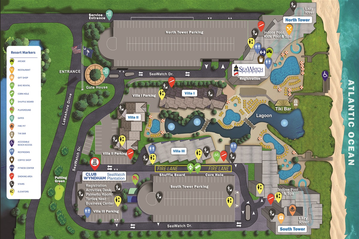 Map of SeaWatch Resort