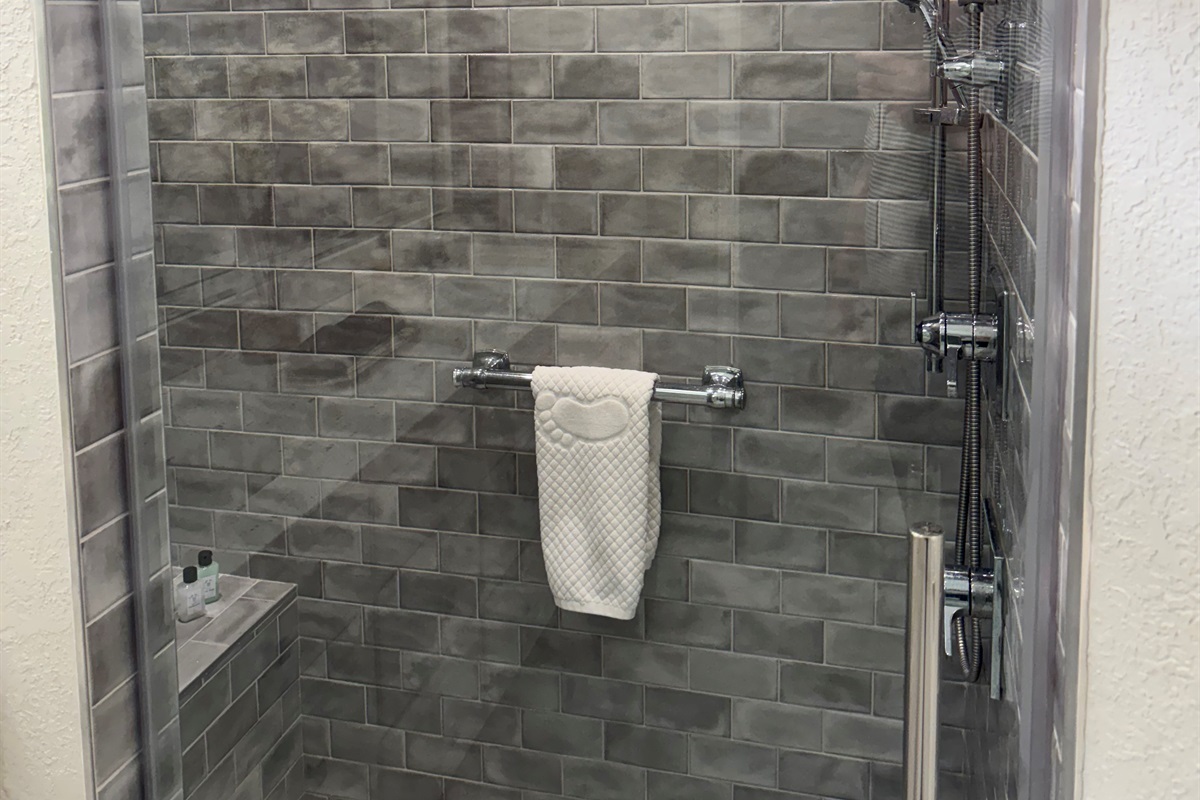 Primary Bathroom with Jacuzzi Tub and Walk-in Shower