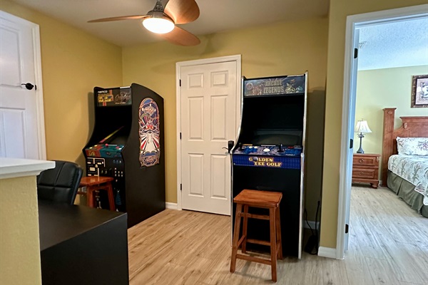 Arcade Games in the Upstairs Loft