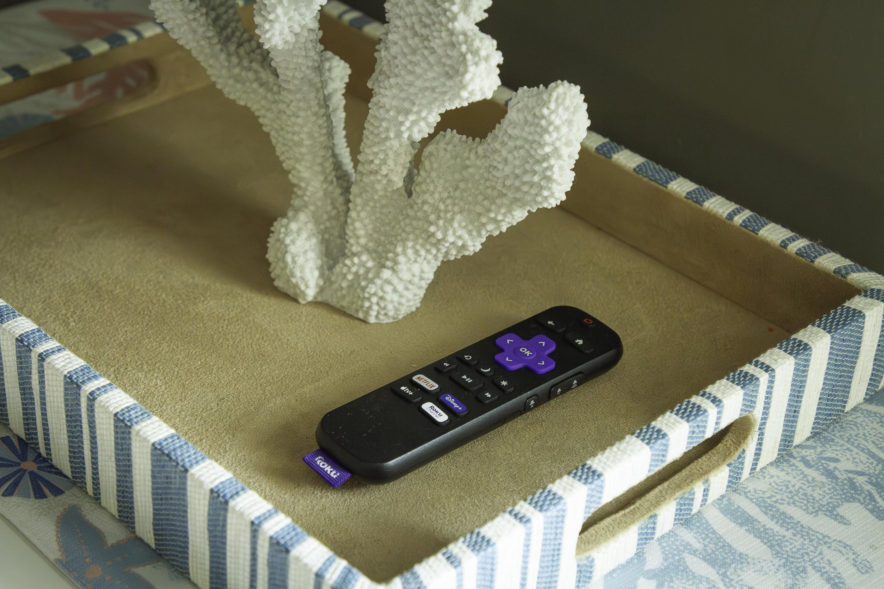 A view of the Roku remote for bedroom # 1