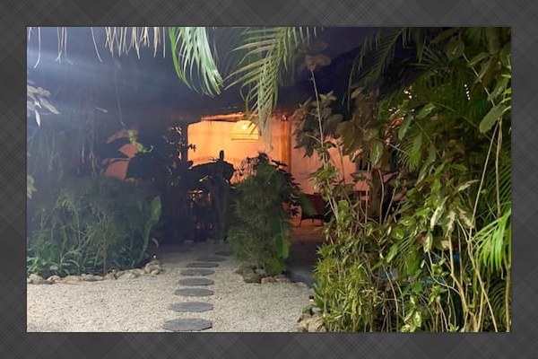 Well lit walkway leads from Casa Cocos to the Grand Cabana. 