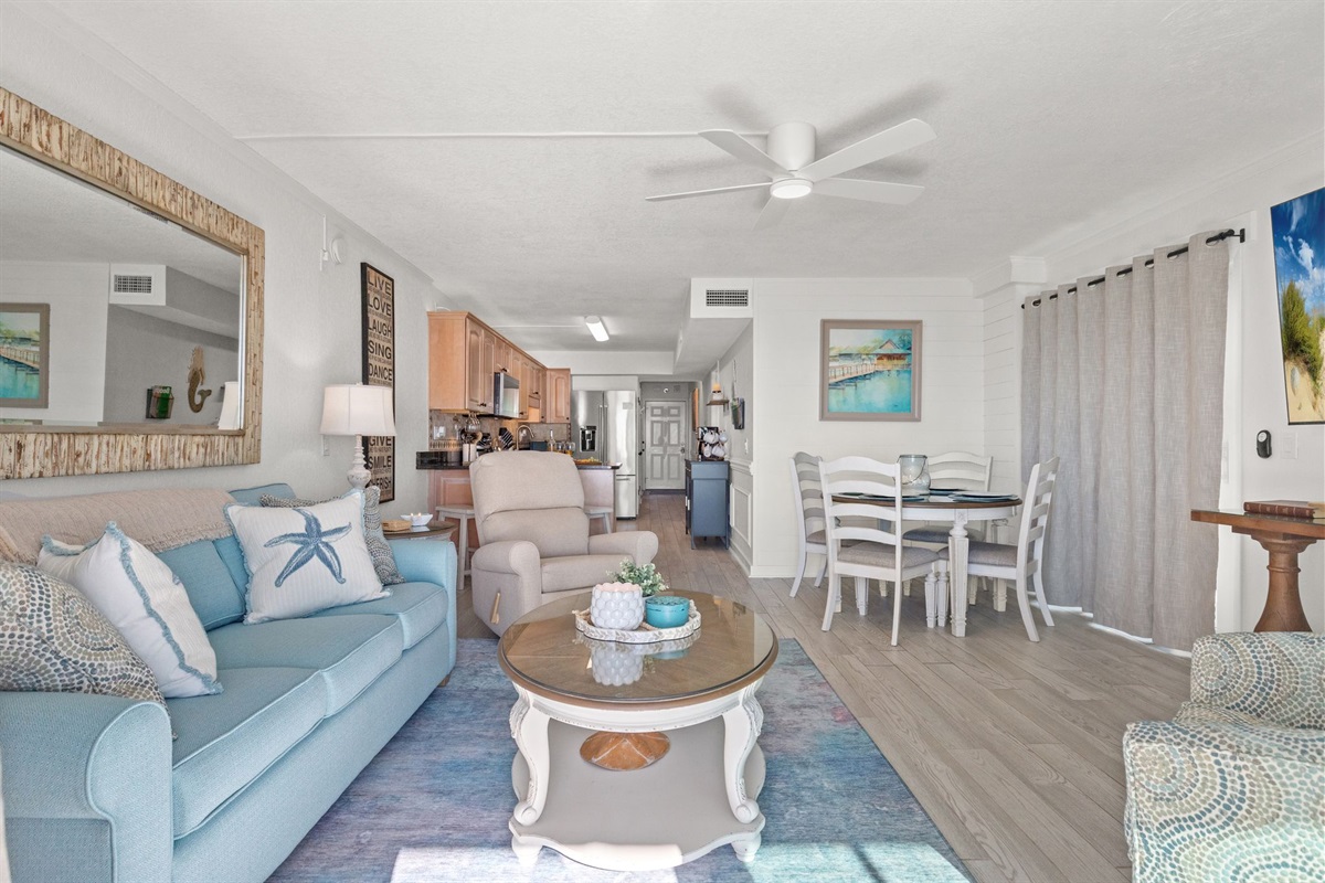 Beautifully appointed 2 bedroom, 2 bathroom beachfront getaway—directly on the sand and ready to welcome travelers. Thoughtfully stocked and designed for comfort, it’s the perfect place to unwind, make memories, and enjoy the Gulf from sunrise to sunset.