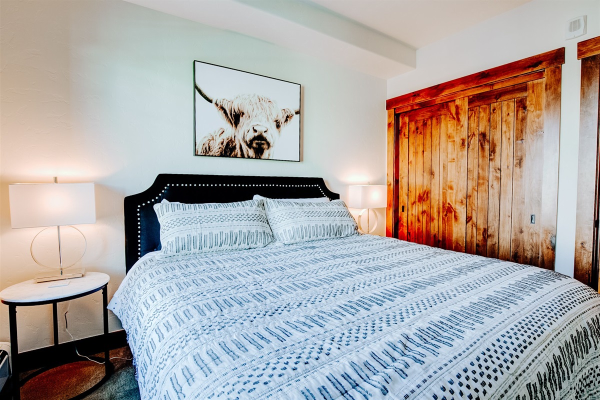 Second bedroom with king bed