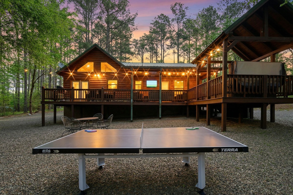 Classic cabin vibes with modern touches.