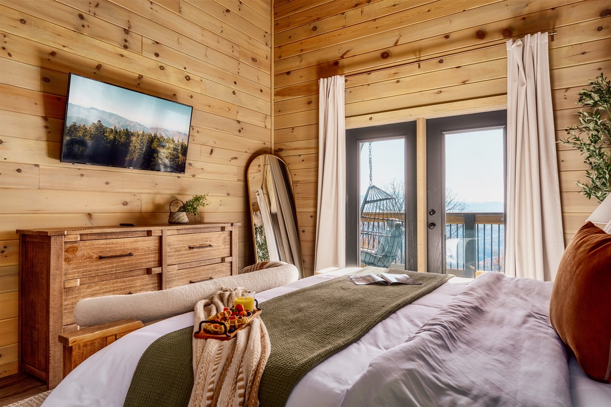 Step from your bedroom onto the balcony. Fresh air and views on demand.