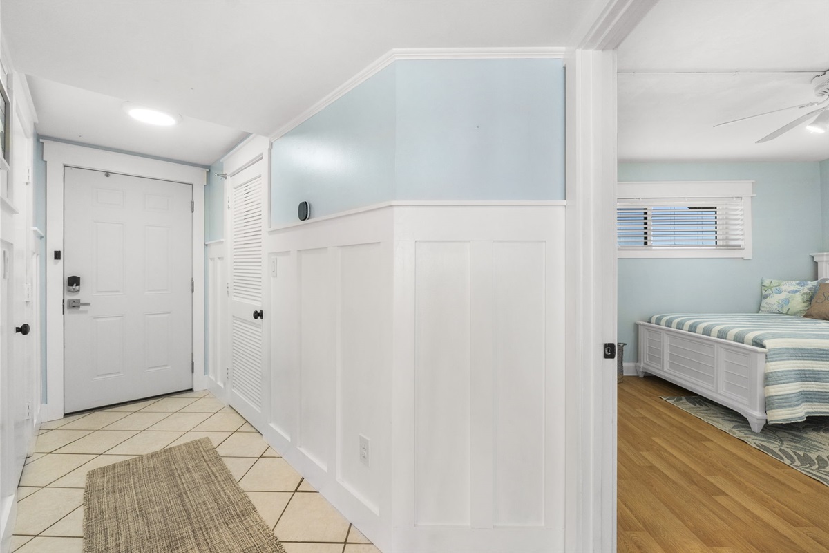 Front Door & Laundry Room