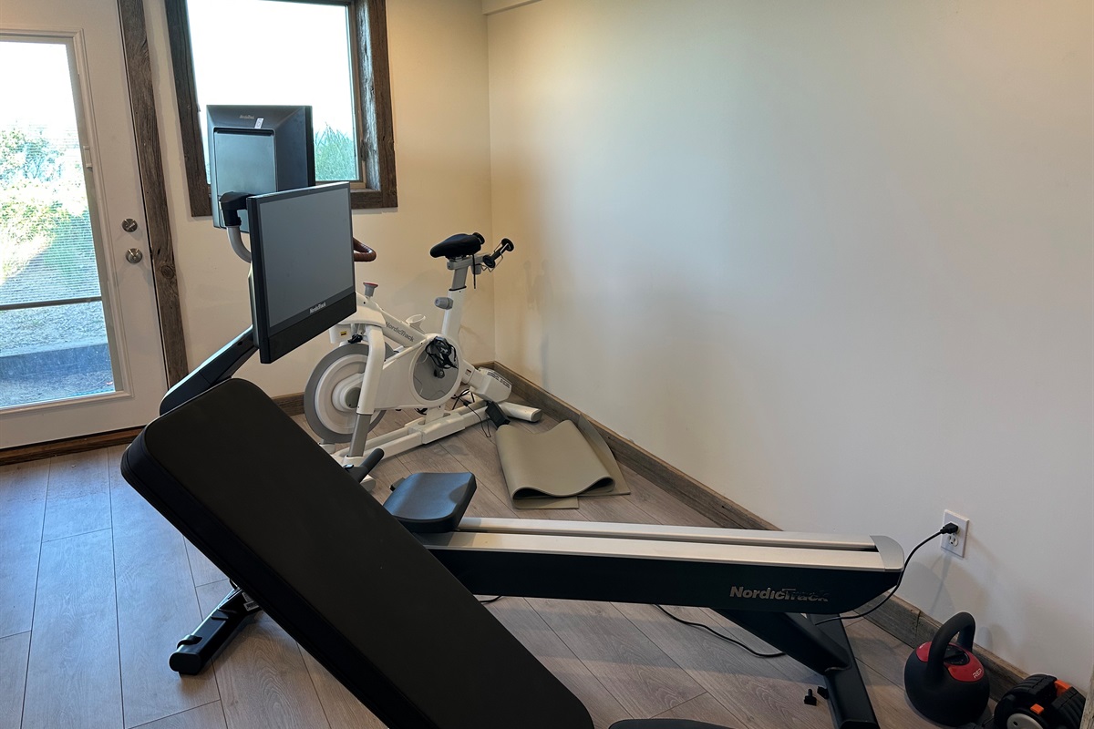 Workout area on lower level