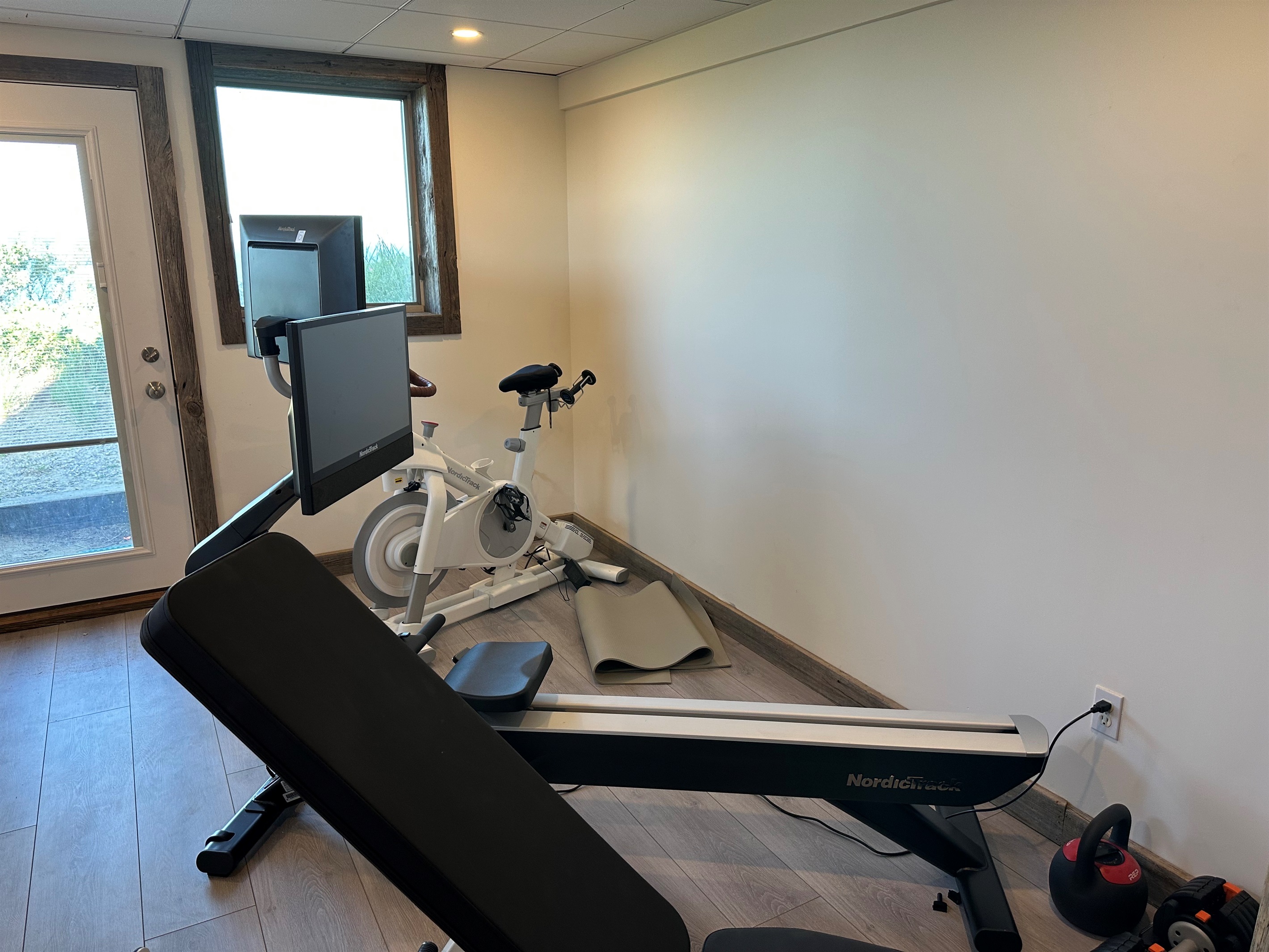 Workout area on lower level