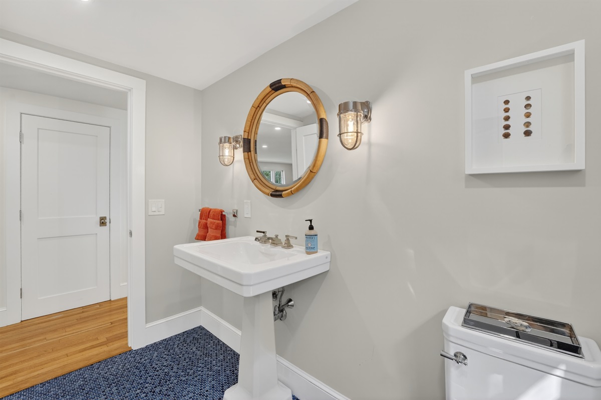 A clean and cozy half bathroom for your comfort on the main floor!