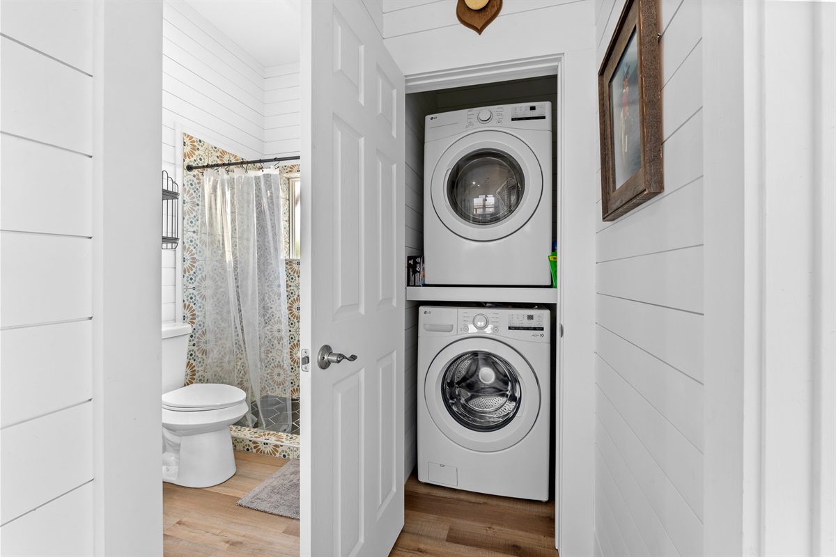 Washer and dryer for guest convenience