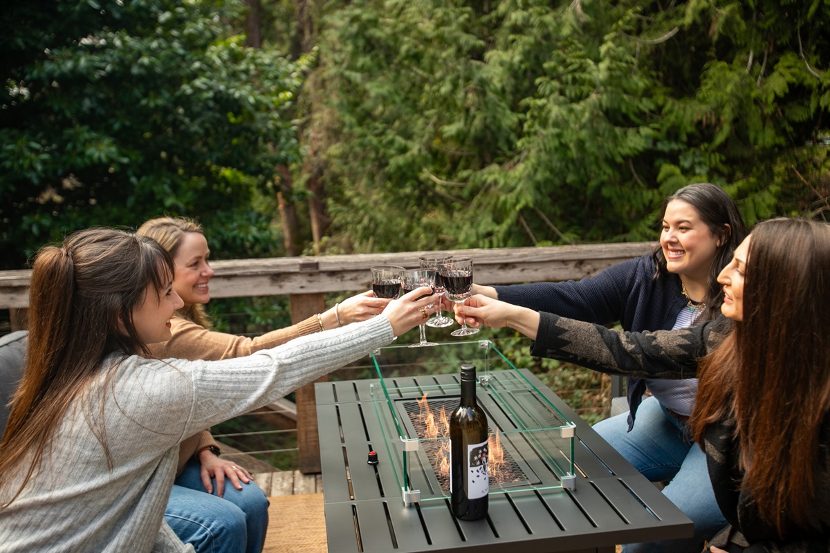 The fire table and outdoor seating are a great place to gather with friends and family.