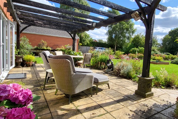 Annex South Patio seating & grilling area.