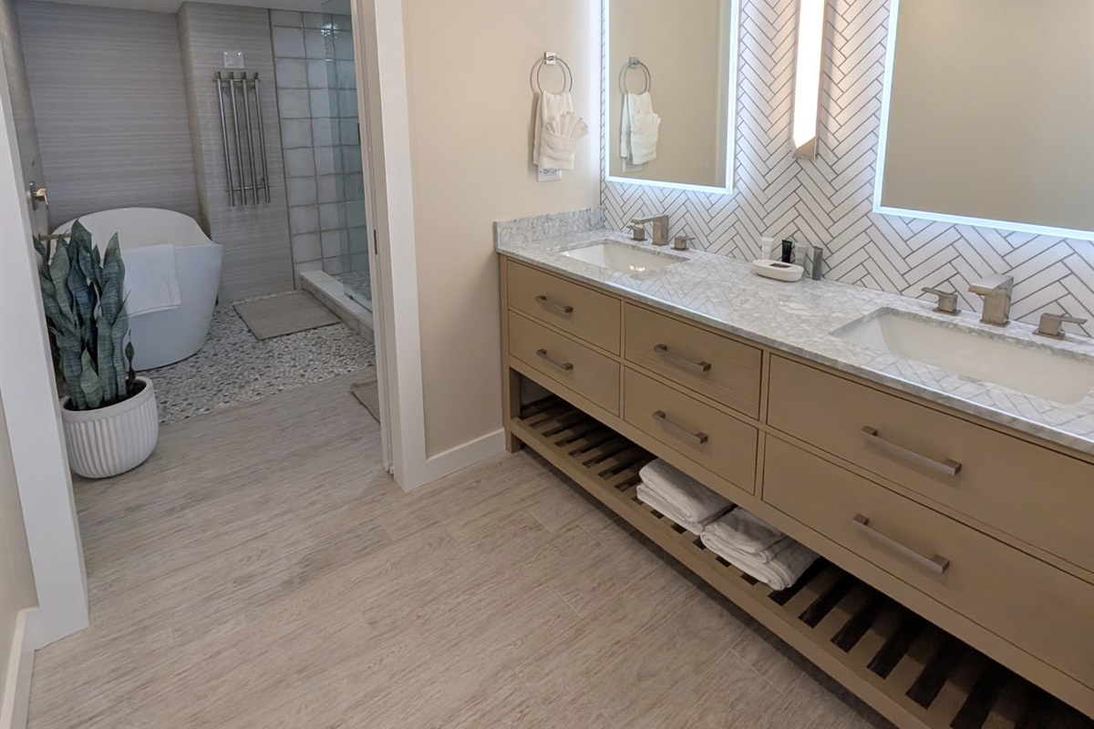 Double vanity master suite