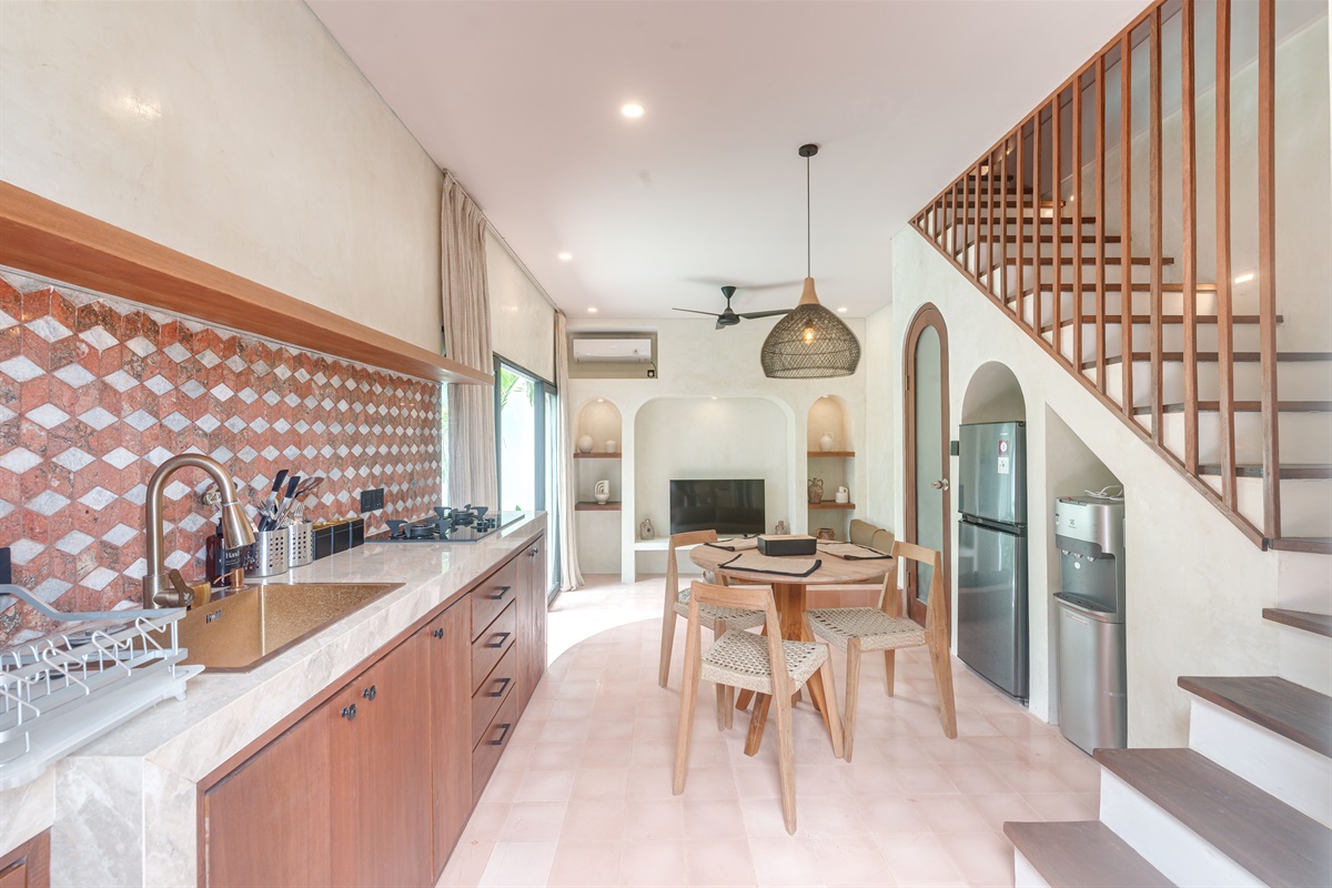 Kitchen and dining area