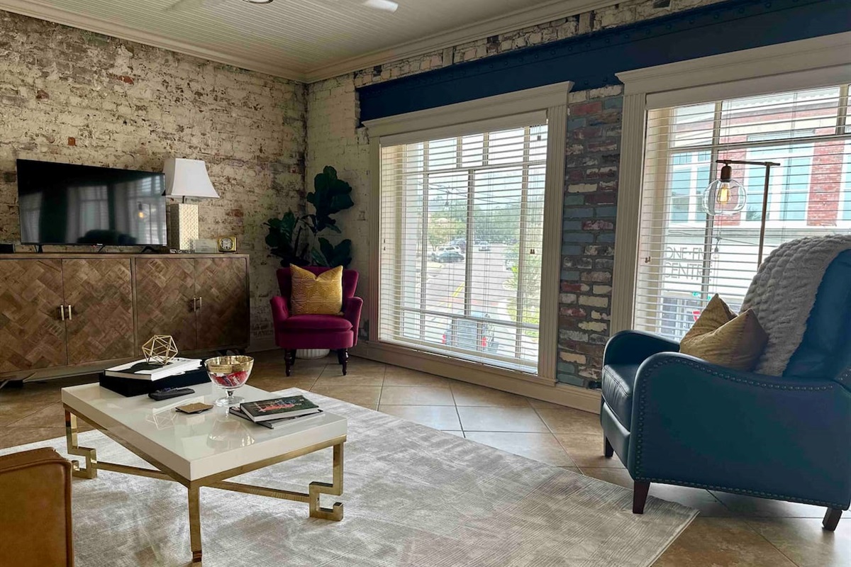 Living room overlooking Central Avenue
